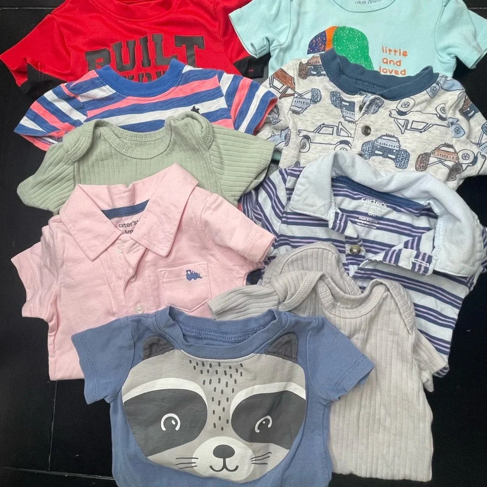 Baby Boy One Piece short sleeve Bundle 6 months